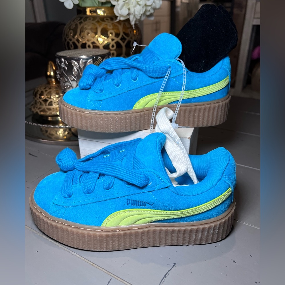PUMA FENTY X CREEPER PHATTY  SIZE 6 ‎ Blue Lime Gum New